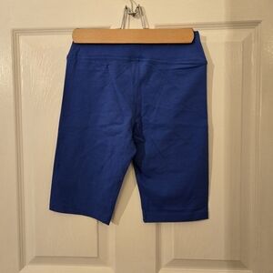 Womens Blue Biker Shorts. By P. Size S